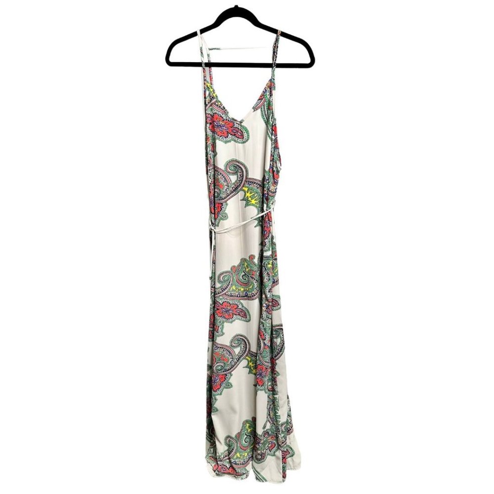 Backless Spaghetti Strap Scarf Print Maxi Dress - Picture 6 of 7